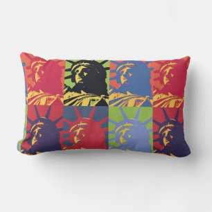 Pop Art Statue of Liberty American Lumbar Pillow