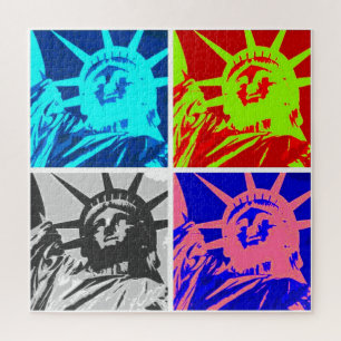 Pop Art Statue of Liberty Jigsaw Puzzle