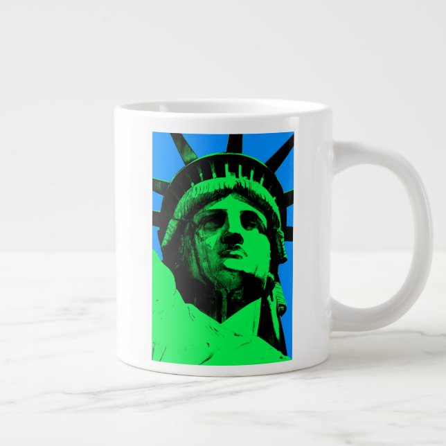 Pop Art Statue of Liberty Large Coffee Mug (Right)