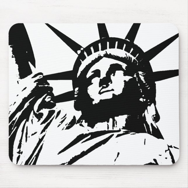Pop Art Statue of Liberty Mouse Pad (Front)