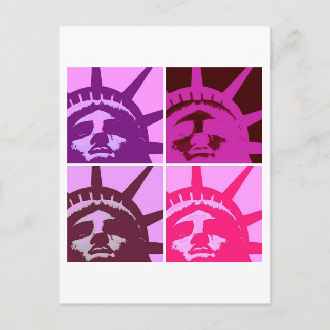 Pop Art Statue of Liberty  Postcard (Front)
