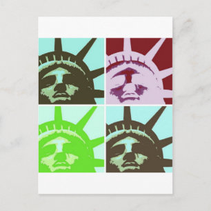 Pop Art Statue of Liberty Postcard