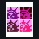 Pop Art Statue of Liberty  Poster<br><div class="desc">Pop Art New York City Monuments Artworks - Indepent United States of America National Symbol Buildings</div>