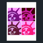 Pop Art Statue of Liberty  Poster<br><div class="desc">Pop Art New York City Monuments Artworks - Indepent United States of America National Symbol Buildings</div>