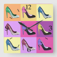 Pop Art Stiletto Pumps / Shoes / High Heels Square
