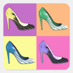 Pop Art Stiletto Pumps / Shoes / High Heels Square Sticker