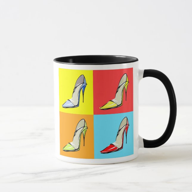 Pop Art Stilettos Coffee Mug, Fashion Theme Mug (Right)