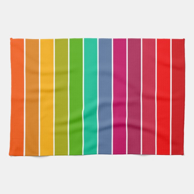 Pop Art Stripes Kitchen Towel (Horizontal)