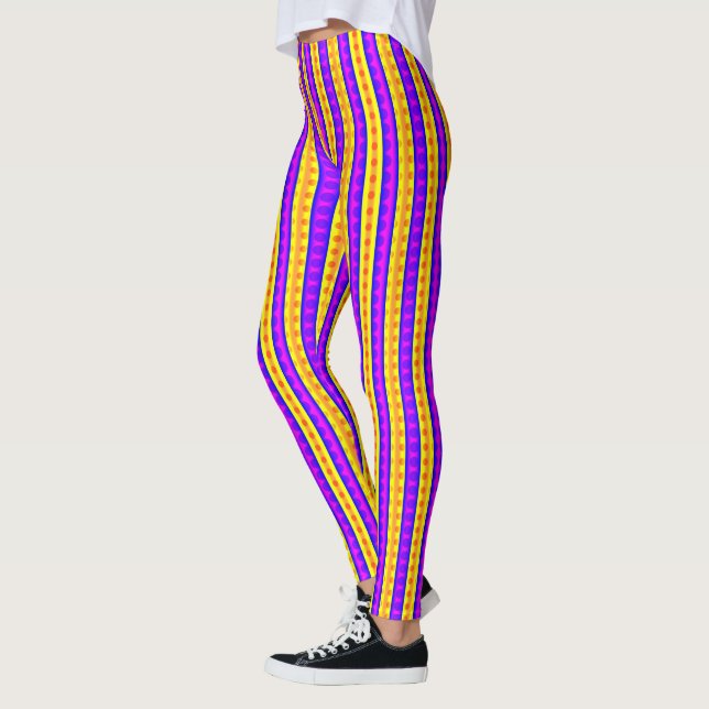 Pop Art Stripes Leggings (Left)