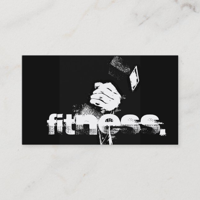 Pop Art Style Personal Trainer Carte de visite noi (Devant)