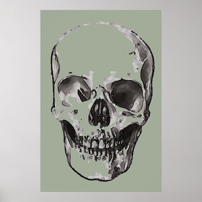 Pop Art Style Skull Poster (Front)