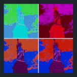 Pop Art Style Statue of Liberty Poster<br><div class="desc">Pop Art Style Statue of Liberty - American Historical Buildings and Monuments</div>
