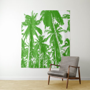 Pop-Art Style Tropical Palm Trees Design Tapestry