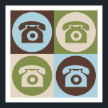 Pop Art Telephones Poster<br><div class="desc">Pop Art Telephones. Get this fun design featuring your hobby,  occupation,  or obsession on great t-shirts,  stickers & much more. They also make great gifts!</div>