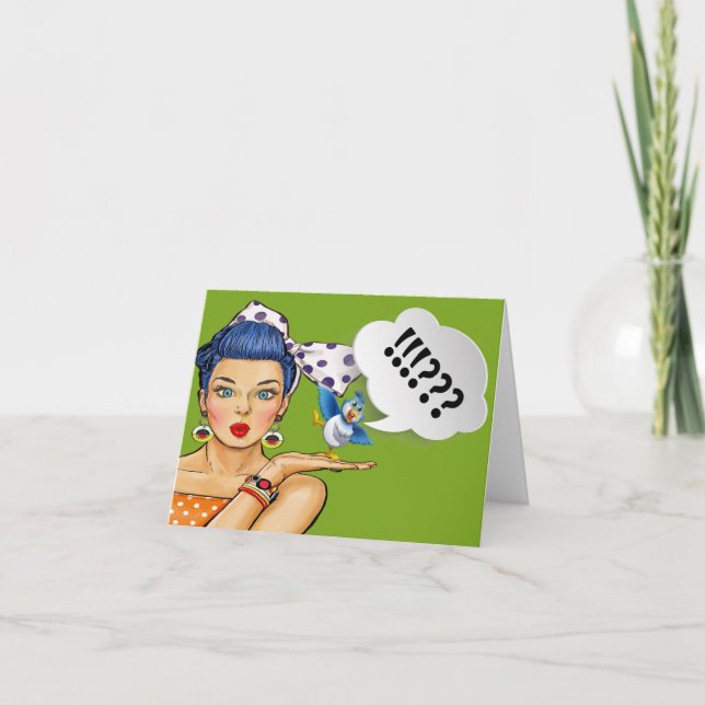 Pop Art Thank You or Blank Note Card (Front)