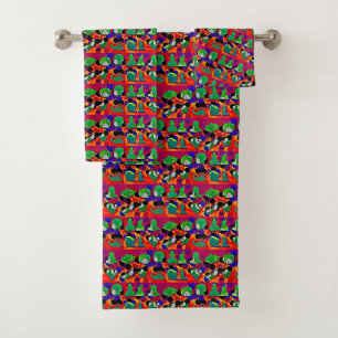 Pop Art Thanksgiving Silhouettes Hand Towel