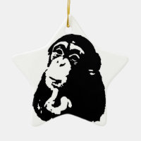 Pop Art Thinking Chimpanzee