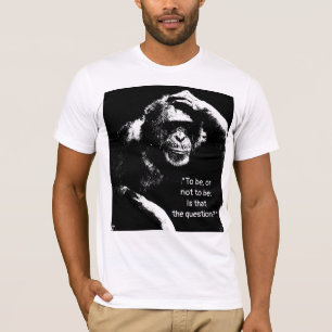 Pop Art Thinking Monkey Shakespeare Quote Men's T-Shirt