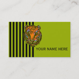 Pop Art TIGER HEAD + your backgr. & ideas Business Card