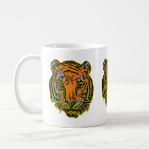 Pop Art TIGER HEAD + your backgr. & ideas Coffee Mug