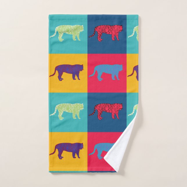 Pop Art Tigers  Bath Towel Set (Hand Towel)