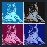 Pop Art Tigers Poster<br><div class="desc">beautiful tigers pop art design</div>