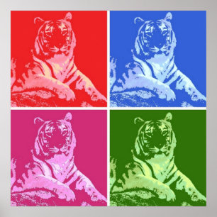 Pop Art Tigers Poster