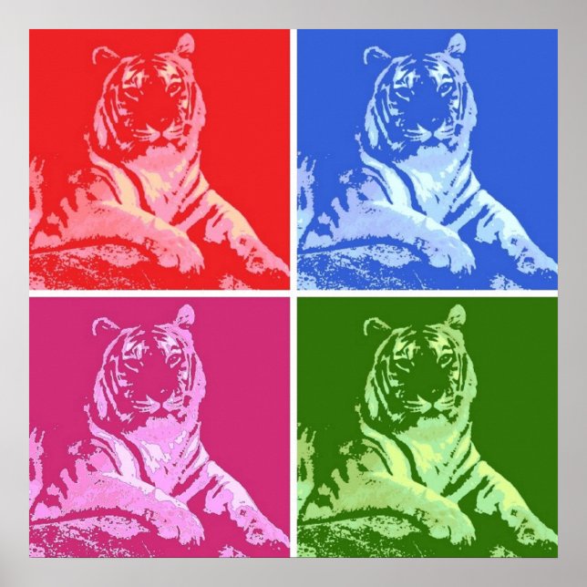Pop Art Tigers Poster (Front)