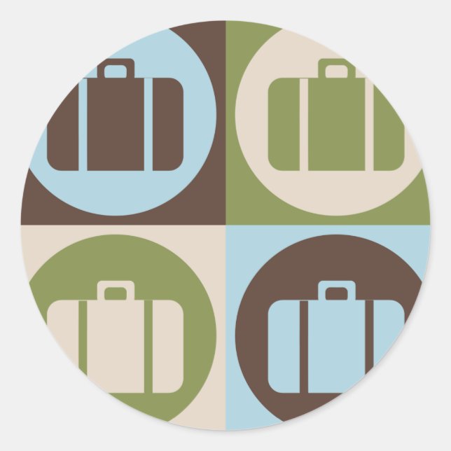 Pop Art Travel Classic Round Sticker (Front)