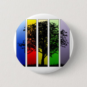 Pop Art Tree 2 Inch Round Button