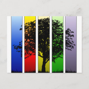 Pop Art Tree Postcard