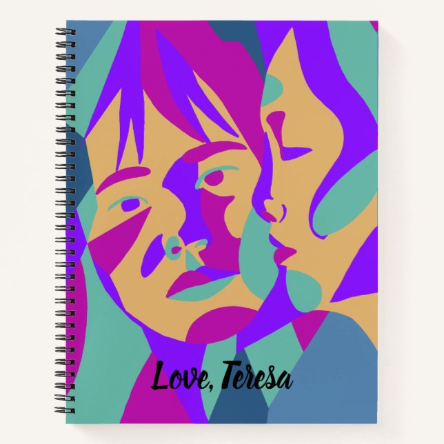 Pop Art | Two Women | Rumi Love Quote Notebook (Front)