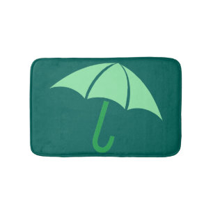 Pop Art Umbrella Green Bath Mat