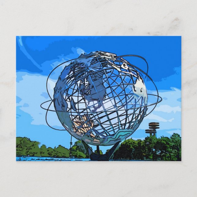 Pop Art Unisphere Postcard (Front)
