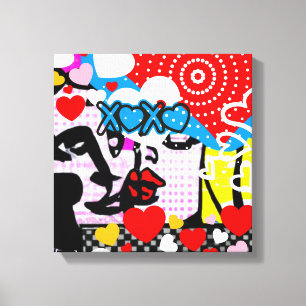 Pop Art Valentine Canvas Print