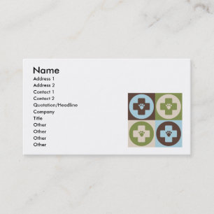 Pop Art Veterinary Medicine Business Card