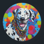 Pop Art Vibrant Dalmatian Large Clock<br><div class="desc">Pop Art Vibrant Dalmatian</div>