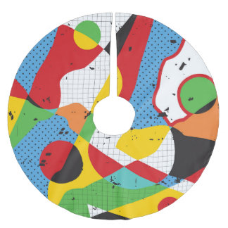 Pop Art, Vibrant Minimalism. Brushed Polyester Tree Skirt