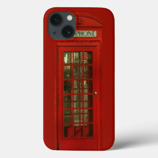 Pop Art Vintage London City Red Telephone Box iPhone 13 Case