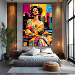 Pop Art Vision of Adele Bloch-Bauer Canvas Print<br><div class="desc">This pop art transformation of "Adele Bloch-Bauer" reimagines the iconic portrait with bold colours, expressive patterns, and a dynamic contemporary flair. The vibrant composition highlights Adele’s elegance and timeless beauty while blending classical sophistication with modern pop art energy. Perfect for fans of colourful and striking artwork, this design brings a...</div>