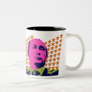 Pop Art Vladimir Putin Two-Tone Coffee Mug