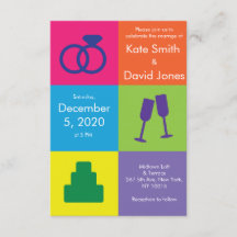 Pop Art Wedding Invitation