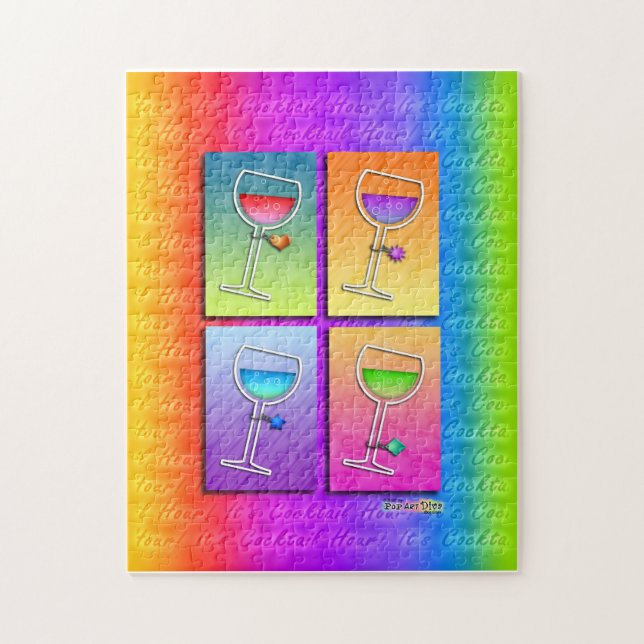 Pop Art WINE PUZZLE - PUZZLE GIFT TIN (Vertical)