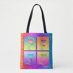 POP ART WINE TOTE BAG
