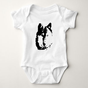 Pop Art Wolf Baby Bodysuit