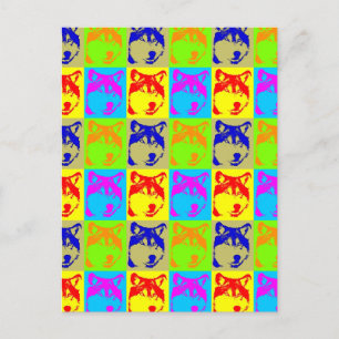 Pop Art Wolf Eyes Postcard