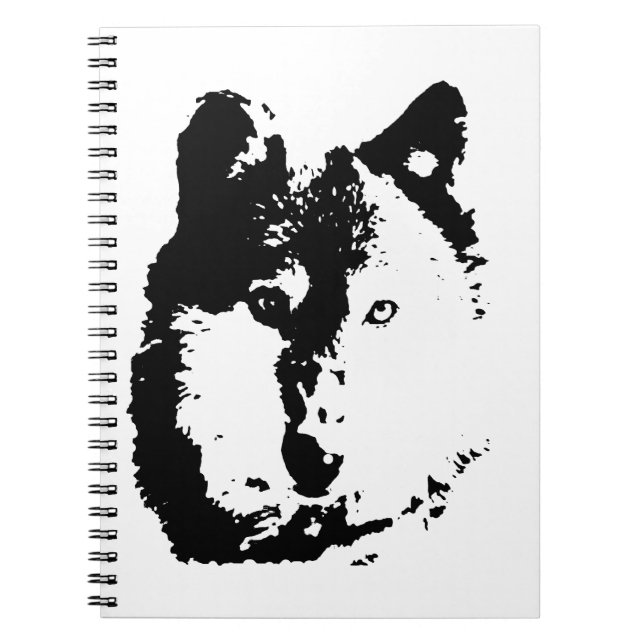 Pop Art Wolf Notebook (Front)