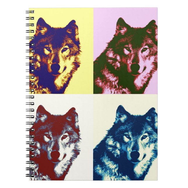 Pop Art Wolf Notebook (Front)