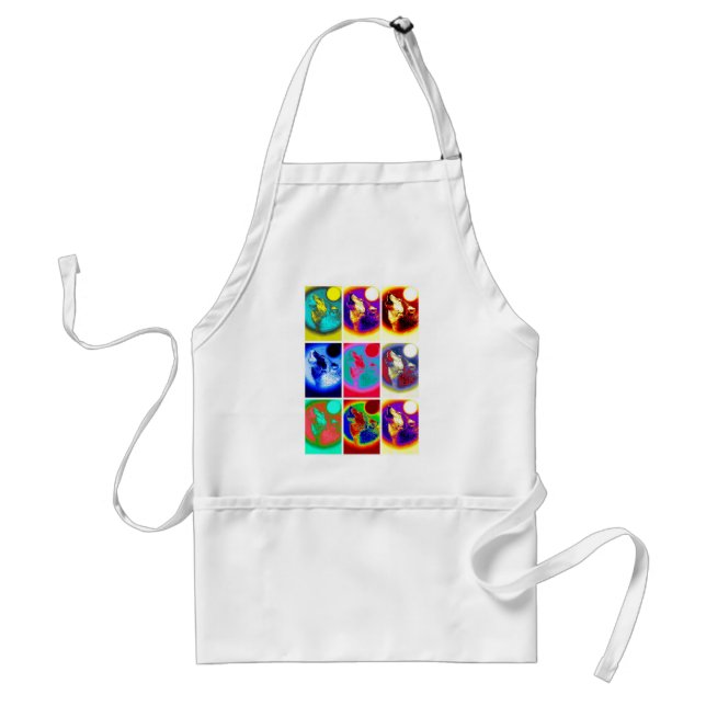 Pop Art Wolf Standard Apron (Front)