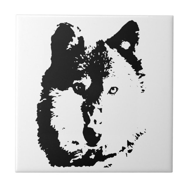Pop Art Wolf Tile (Front)